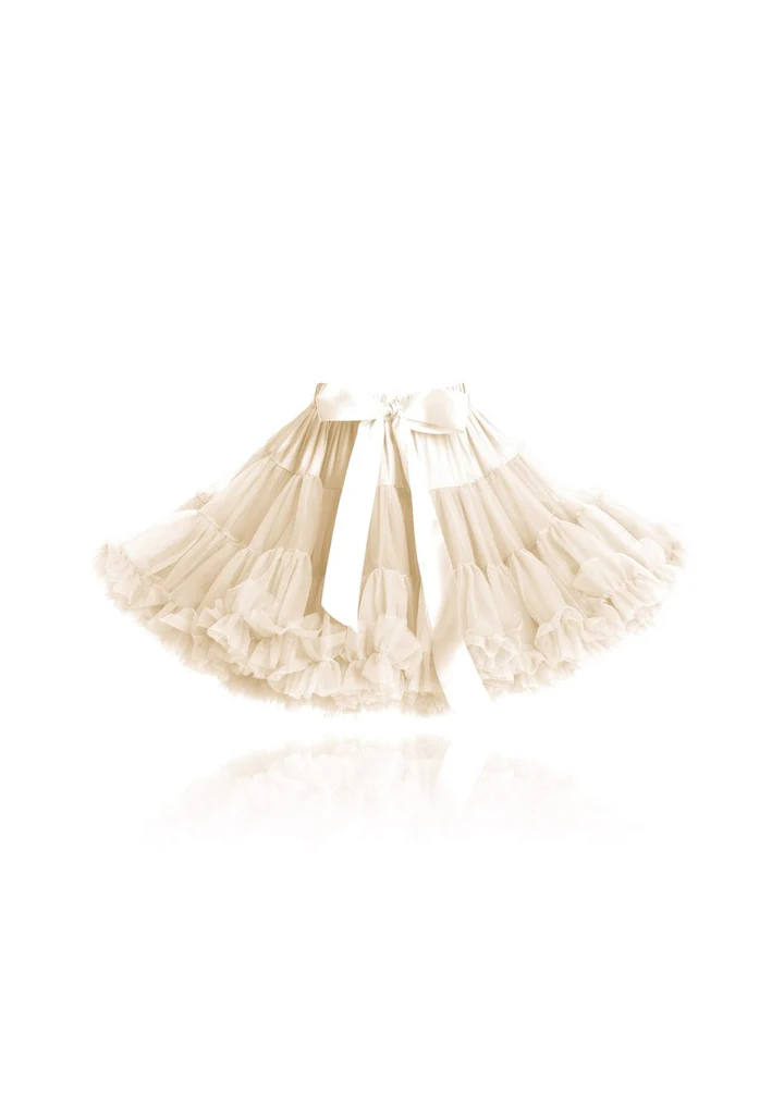 Dolly By Le Petit Tom ® Princess Ivory Tutu Pettiskirt Cream Large 8-10Y & Lady 34/36