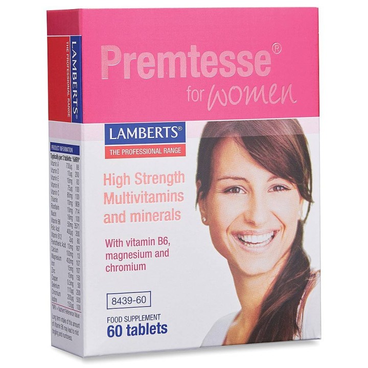 Lamberts Premtesse For Women High Strength Multivitamins & Minerals For Women Of Menstruating Age 60 Tablets