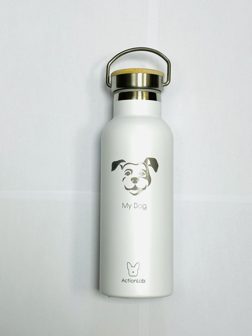 Action Trade Bamboo Bottle White My Dog 500Ml