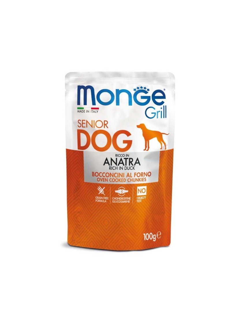 Monge Grill Senior Duck Pouch In Jelly - 100gr