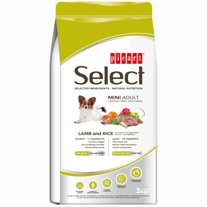 Picart Select Adult Mini Lamb And Rice - 8 Kg