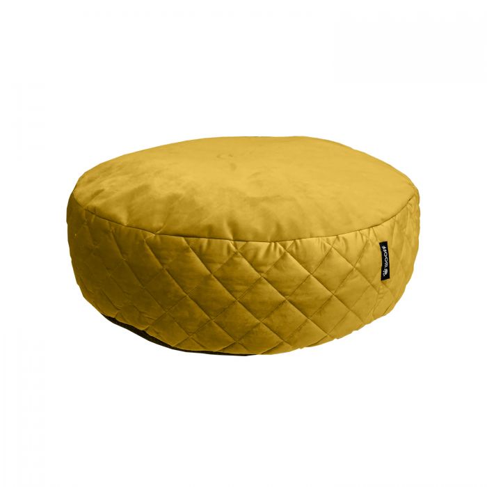 Wooff - Pouf Velours Ochre
