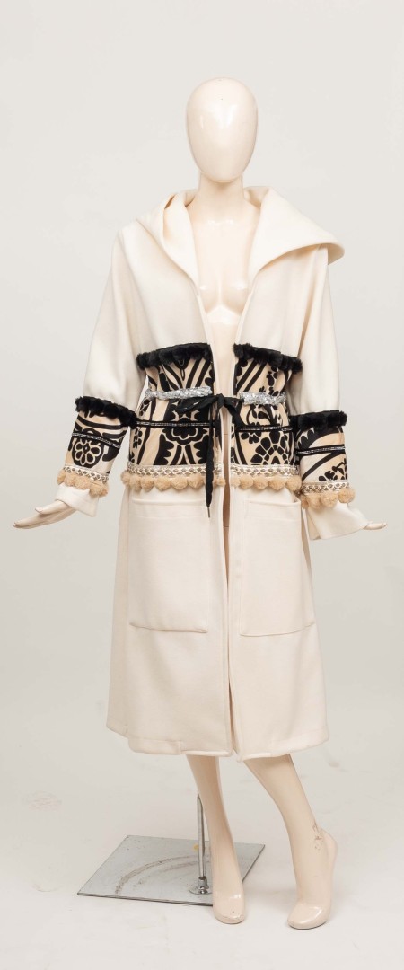 FiA Off White Coat with lovely details around waist - Just Beautyful!!