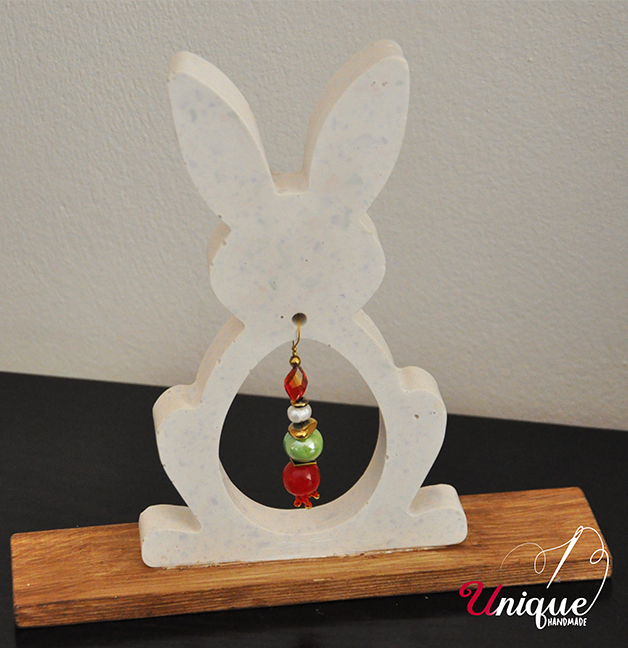 Colorful Chips Bunny Lucky Charm Easter Decoration