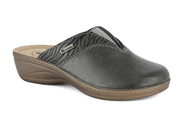 Inblu Man's Anatomic Orthopedic Winter Cozy Slippers Od04 Grey Colour