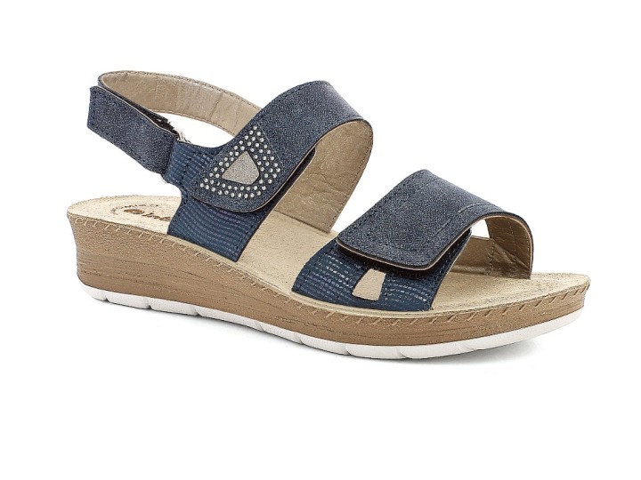 Inblu Woman's Anatomic Orthopedic Summer Shoes Slippers Fc56 Blue Colour