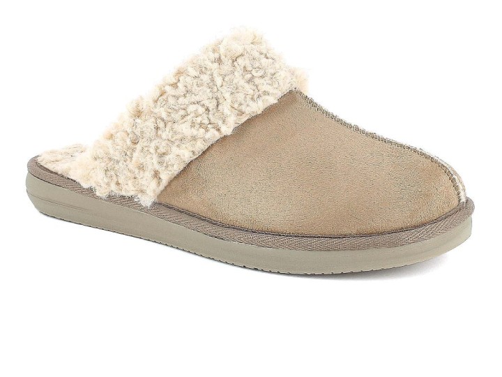 Inblu Woman's Anatomic Orthopedic Winter Cozy Slippers Gf21 Fur Light Brown
