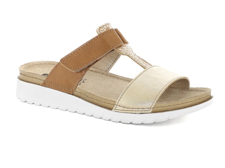 Inblu Woman's Anatomic Orthopedic Summer Shoes Slippers Fc49 Light Brown