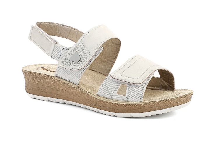 Inblu Woman's Anatomic Orthopedic Summer Shoes Slippers Fc56 White Colour