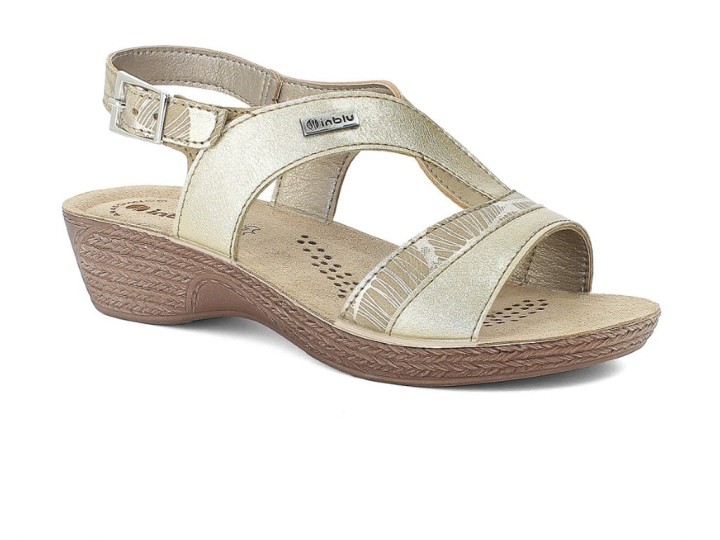 Inblu Woman's Anatomic Orthopedic Summer Shoes Slippers Gl56 Beige Colour