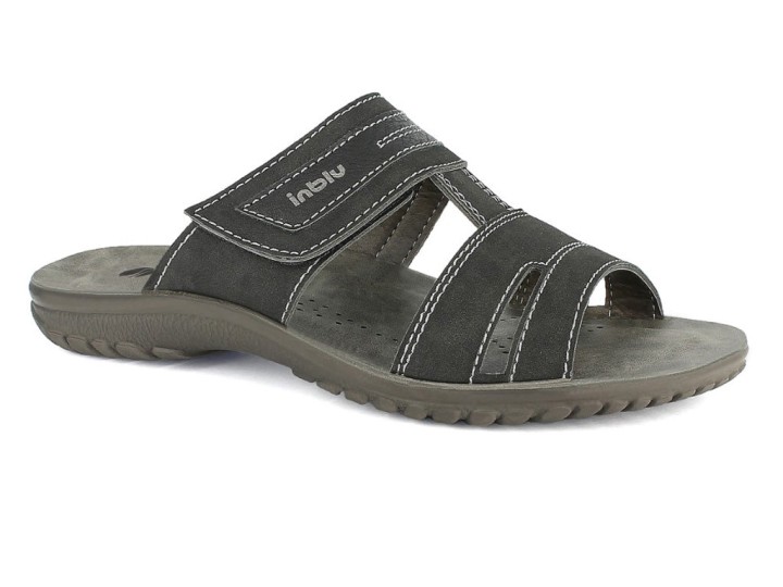 Inblu Man's Anatomic Orthopedic Shoes Slippers  Ba42 Grey Colour
