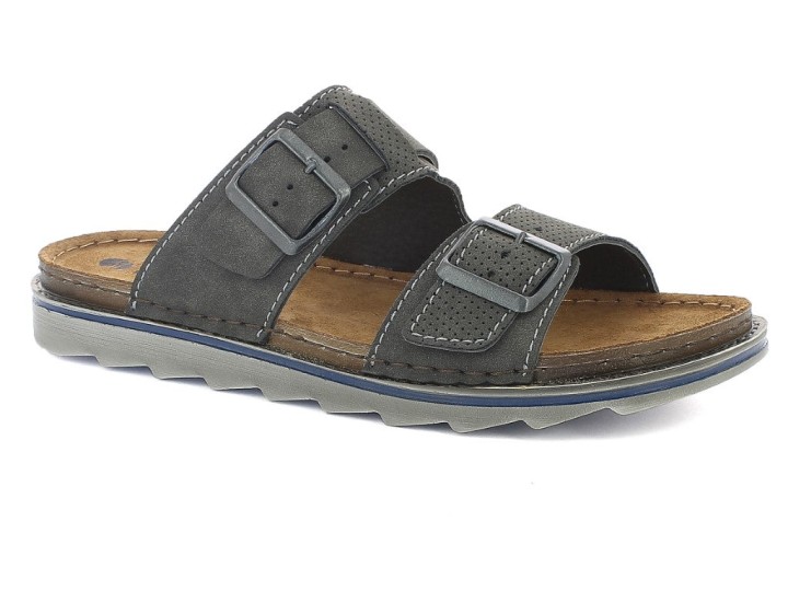 Inblu Man's Anatomic Orthopedic Shoes Slippers  Ba42 Grey Colour