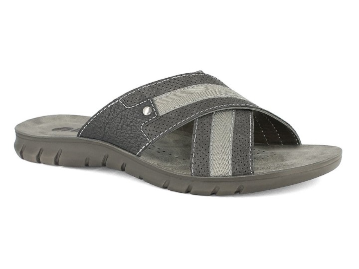 Inblu Man's Anatomic Orthopedic Shoes Slippers  Ba42 Grey Colour