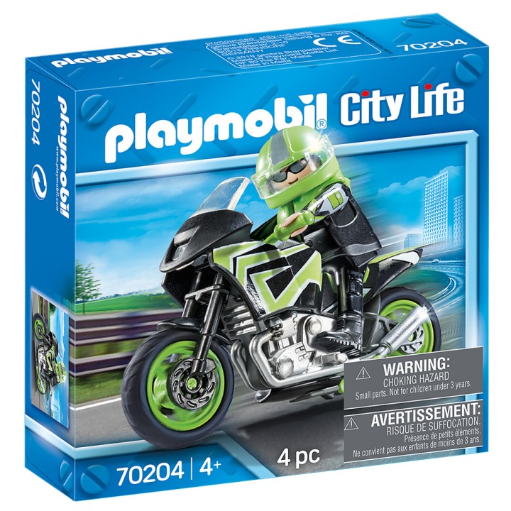 Playmobil Μοτοσικλέτα Παντός Εδάφους Με Αναβάτη 70204