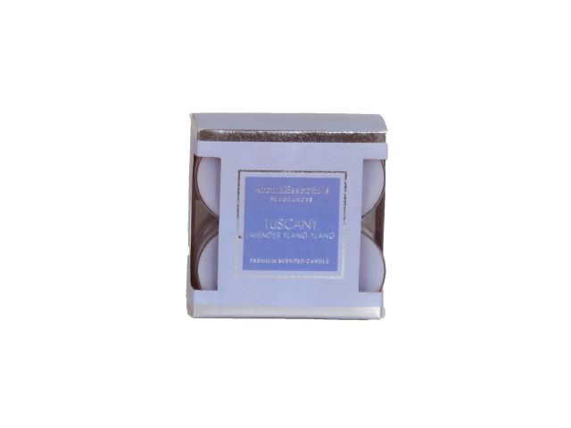 Decorative Candle Mauve / Σετ Ρεσώ Λεβάντα Μωβ / Διαφανές 8 Τεμ