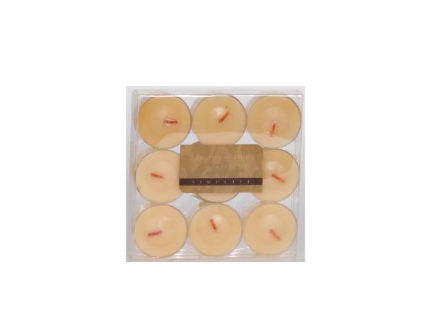 Decorative Candle White / Σετ Ρεσώ Γιασεμί Λευκό 9 Τεμ
