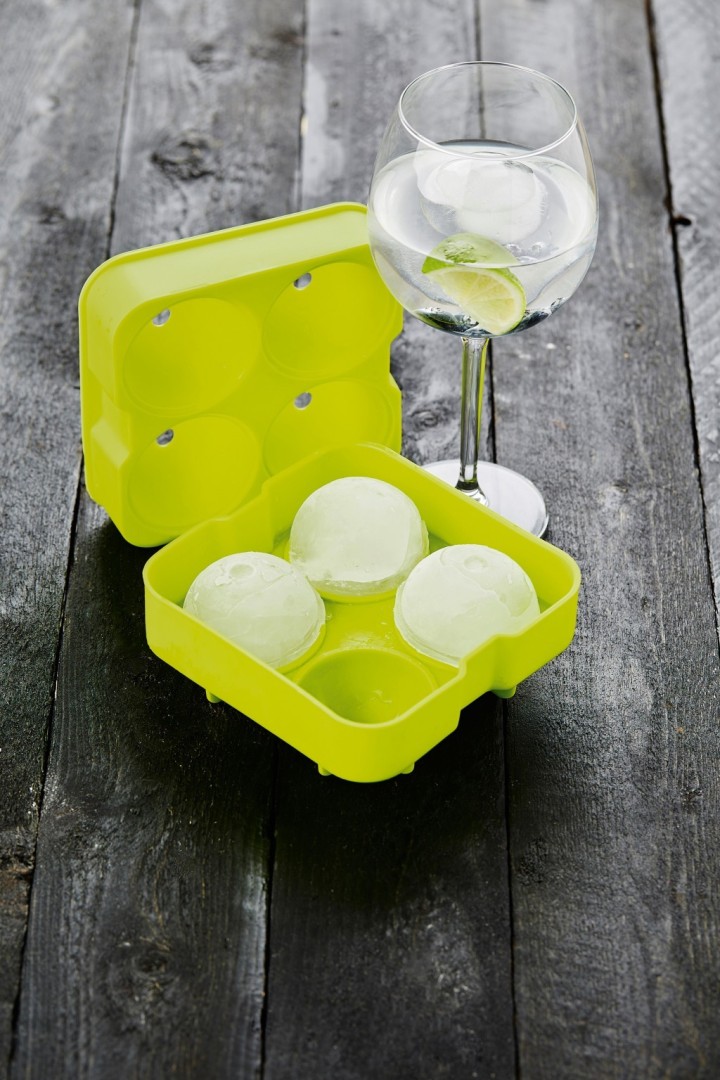 Decanter / Carafes For Drinks / Καλούπι Για 4 Μπάλες Πάγου Σιλικόνη Πράσινο O6Cm