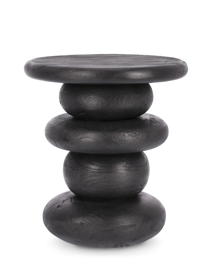 Indoor Coffee Table Black Brown / Τραπεζάκι Καφέ Lopez Μαύρο 40Xυ45Εκ