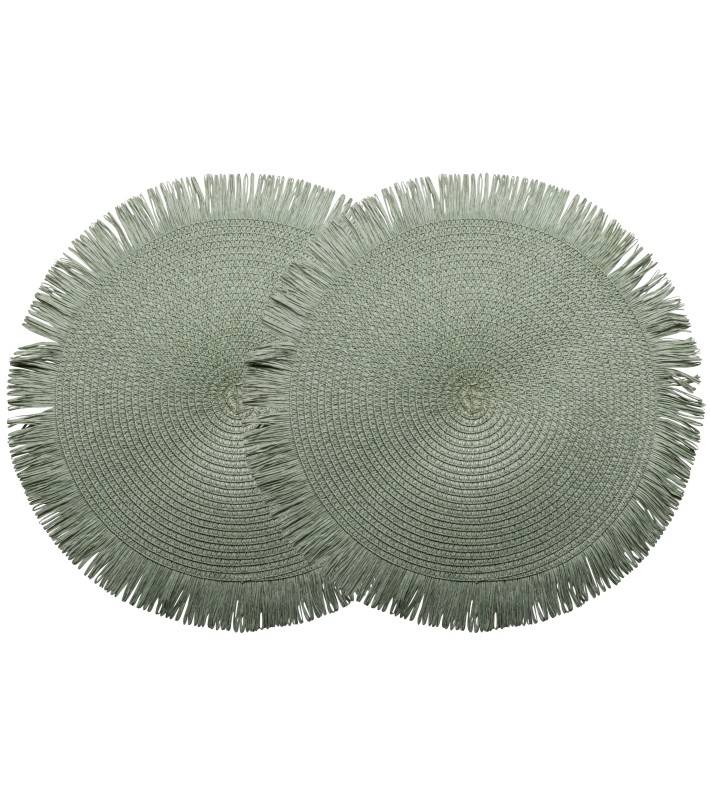 Dining Serving Dishes / Σετ Σουπλά Ανοιχτό Πράσινο O38Cm 2Τμχ