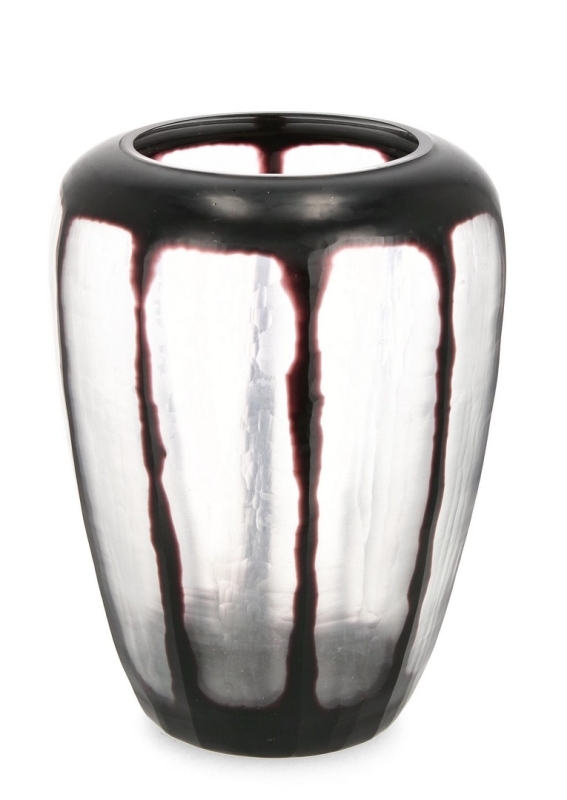 Decorative Vase Black / Διακοσμητικό Βάζο Kirinda Μαύρο / Διαφανές Υ35Cm