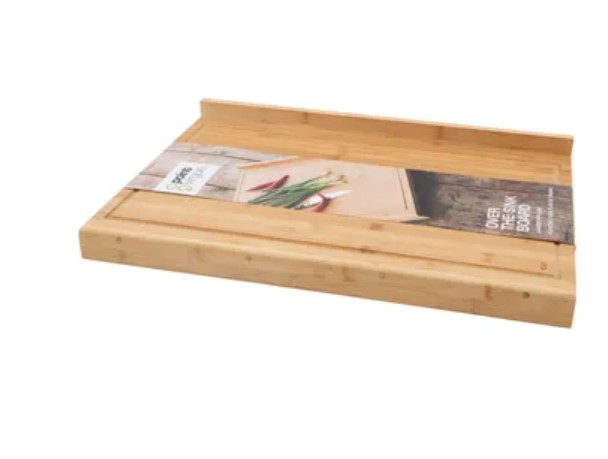 Dining Serving Cutting Board / Σανίδα Κοπής Πάνω Από Τον Νεροχύτη Μπαμπού 60X40X4Cm