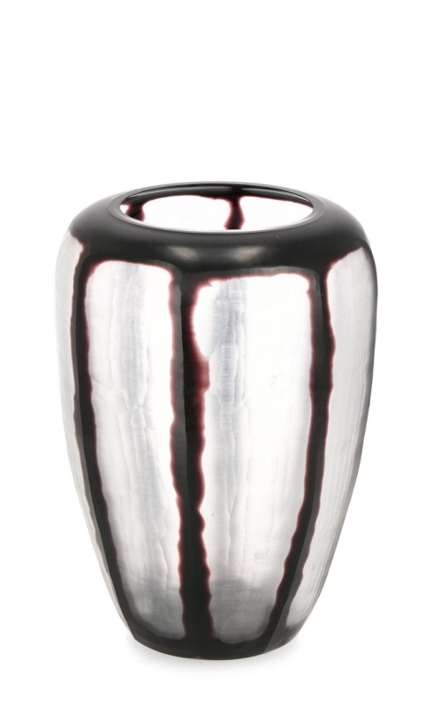 Decorative Vase Black / Διακοσμητικό Βάζο Kirinda Μαύρο / Διαφανές Υ3Cm