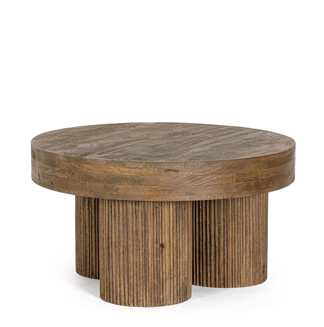 Indoor Coffee Table Brown / Τραπεζάκι Σαλονιού Dacca Καφέ Διάμ. 75Εκ.