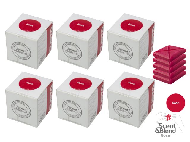 Decorative Candle / Αρωματικοί Κύβοι Κεριού Scent&Blend Τριαντάφυλλο 6 Τεμ.