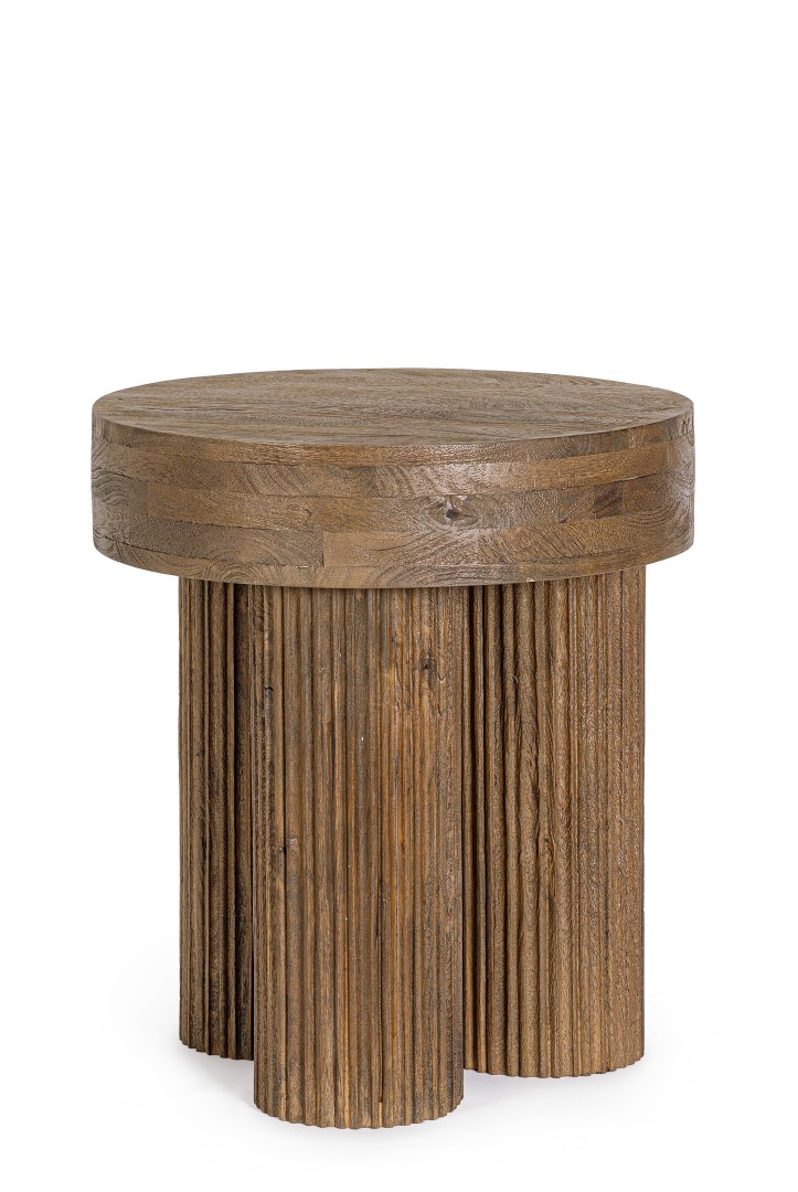 Indoor Coffee Table Brown / Τραπεζάκι Σαλονιού Dacca Καφέ Διάμ. 45Εκ.