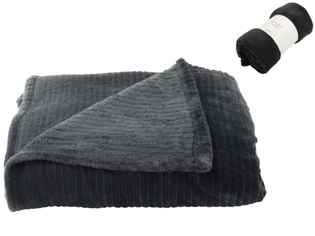 Bedroom Soft Blanket / Κουβέρτα Μαύρη 120X150Cm