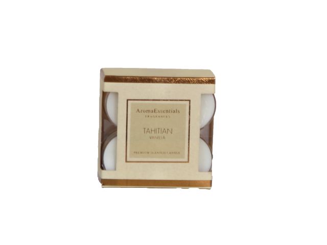 Decorative Candle / Σετ Ρεσώ Vanilla Taupe / Διαφανές 8 Τεμ