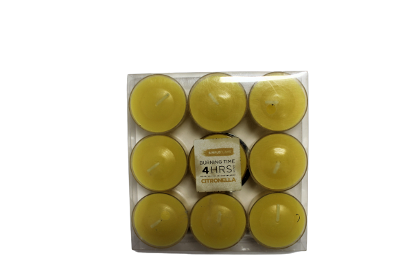 Decorative Candle / Σετ Ρεσώ Citronella Κίτρινο 9 Τεμ