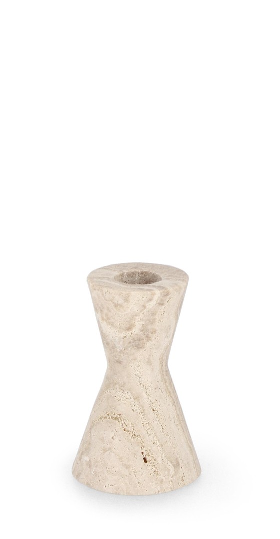 Decorative Indoor Candleholder Beige / Διακοσμητικό Κηροπήγιο Tirak Μπέζ H10Cm