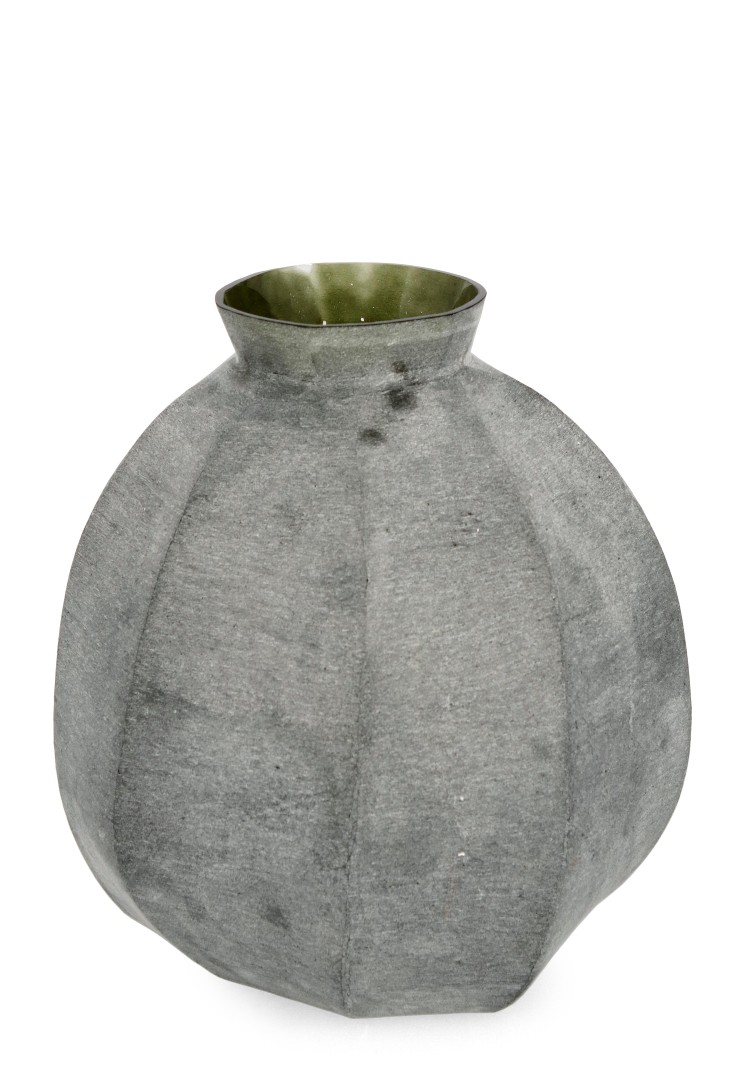 Decorative Vase Green / Διακοσμητικό Βάζο Mirissa Πράσινο Υ3Cm