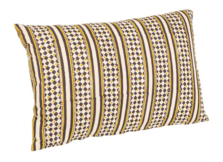 Decorative Home Indoor Cushion Black / Μαξιλάρι Calais Με Ρόμβους Μαύρο 40X60Εκ