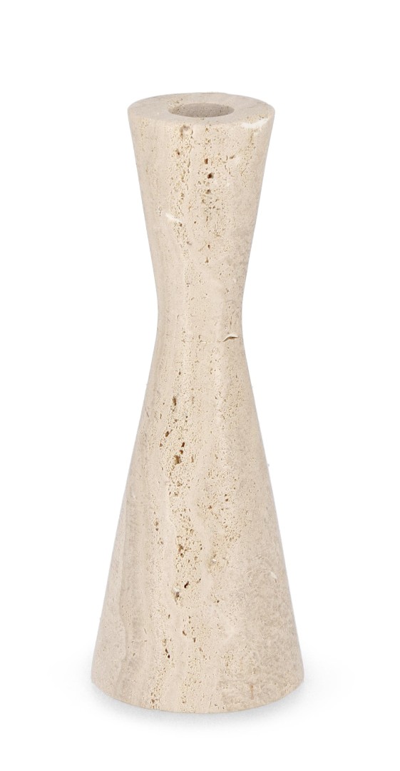 Decorative Indoor Candleholder Beige / Διακοσμητικό Κηροπήγιο Tirak Μπέζ H20Cm