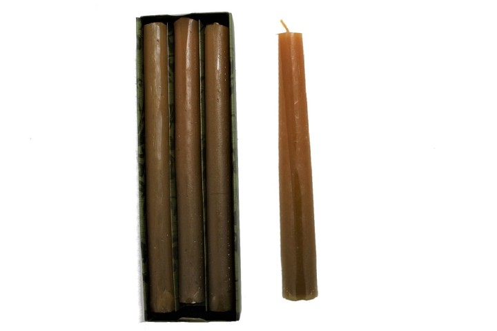 Decorative Candle / Taper Set Of 6 Brown / Coffemoca Brown 10