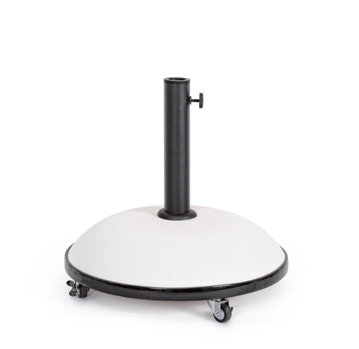 Outdoor Umbrella Base White / Βάση Ομπρέλας Barry Με Τροχούς Λευκό 35 Κιλά D50Cm
