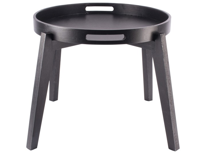 Indoor Coffee Table Black / Βοηθητικό Τραπέζι Μαύρο O39X34,5Cm