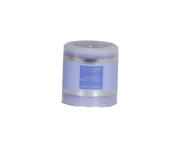 Candle Mauve / Κερί Pillar Λεβάντα Μωβ 2,75X3Cm