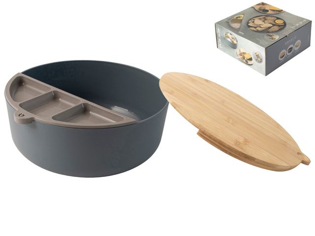 Dining Serving Blue / Σετ Σερβιρίσματος Μπλε / Γκρι 3 Τεμ.