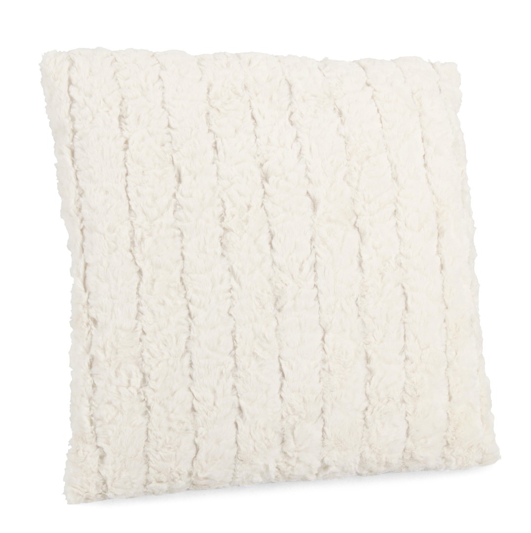 Decorative Home Indoor Cushion / Διακοσμητικό Μαξιλάρι Wolly Εκρού 45X45Cm