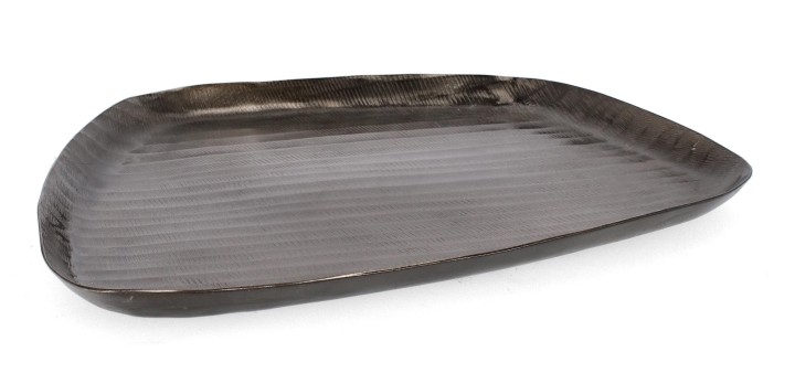 Table Decorative Grey / Διακοσμητικό Ταψί Chisel Ανθρακί 38X34Εκ