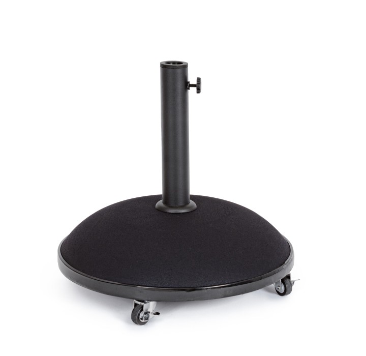 Outdoor Umbrella Base Black / Βάση Ομπρέλας Barry Με Τροχούς Μαύρο 35 Κιλά D50Cm