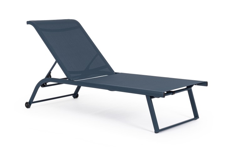 Outdoor Summer Furniture Blue / Ξαπλώστρα Εξωτερικού Χώρου Taylor Pecan Σκούρο Μπλε 70X182X91,5Cm