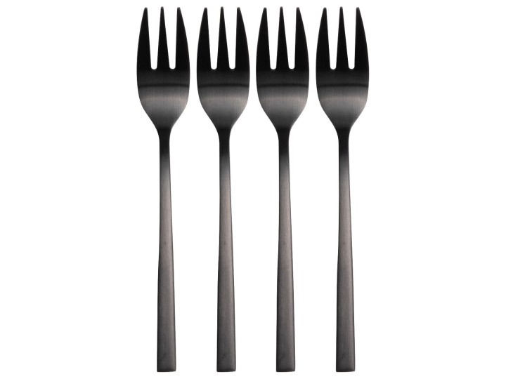 Dining Cultery Kitchen Fork Black / Πιρούνι Επιδόρπιου Μαύρο Σετ4