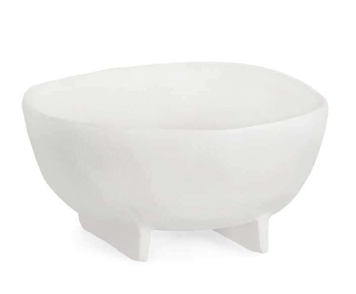 Table Decorative White / Διακοσμητικό Μπωλ Hisar Λευκό H10Cm