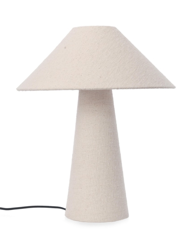 Decorative Table Lighting Beige / Επιτραπέζιο Φωτιστικό Lamki Μπεζ Υ46Cm
