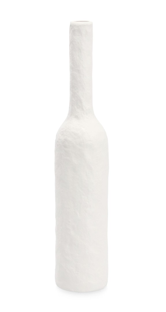 Table Decorative White / Διακοσμητικό Μπουκάλι Hisar Λευκό H35Cm