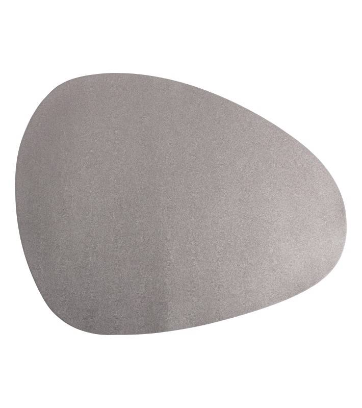 Dining Serving Dishes Silver / Σετ Σουπλά Pu Δερματίνη Ασημί 45X36Cm 2Τμχ